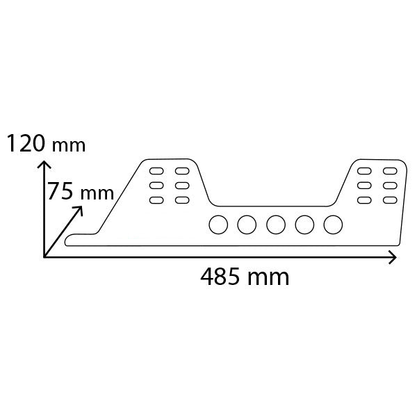 RRS - STEEL ULTRA LONG SEAT MOUNTING BRACKETS (FOR 1X SEAT)