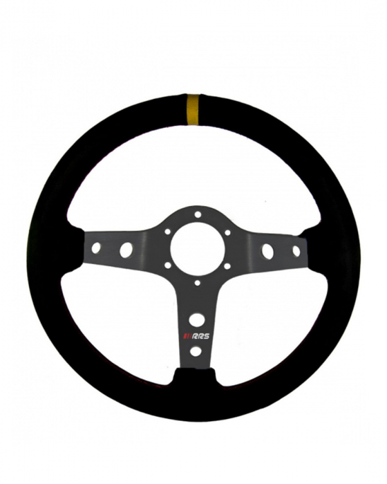 RRS - CORSA Black/Grey suede steering wheel