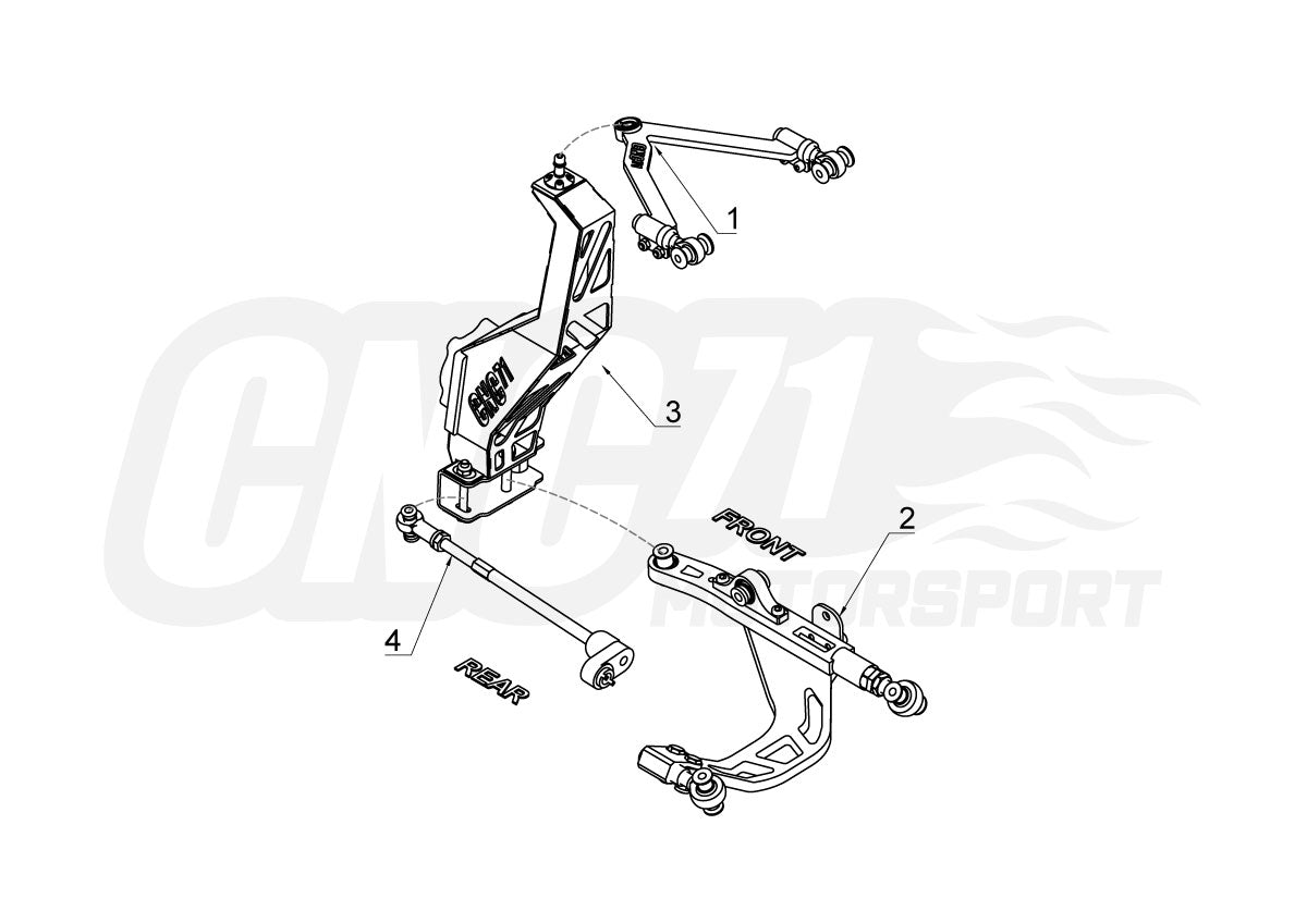CNC71 - STEERING LOCK KIT NISSAN 350Z / INFINITI G35 - PRO KIT