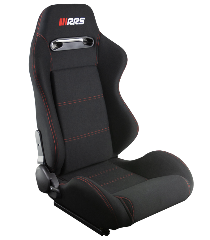 RRS - Reclining black race seat with slider