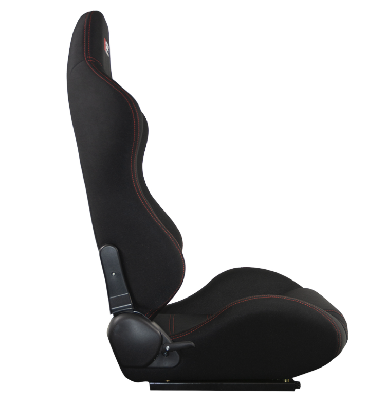 RRS - Reclining black race seat with slider