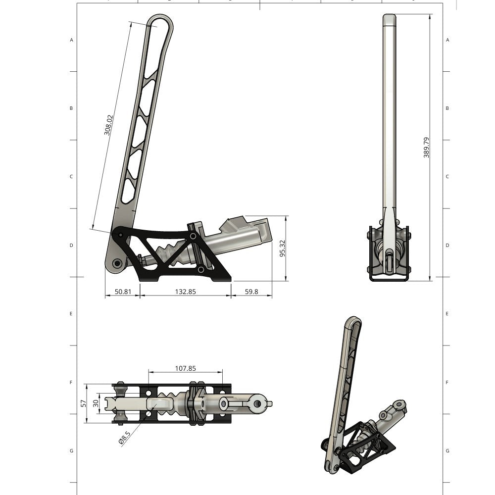 NP Parts - hidrauliskā rokas bremze - reverse
