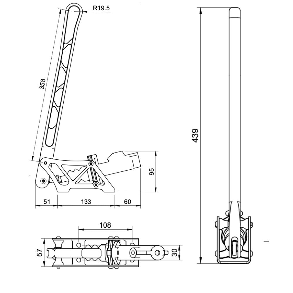 NP Parts - Rokas bremze Reverse Long