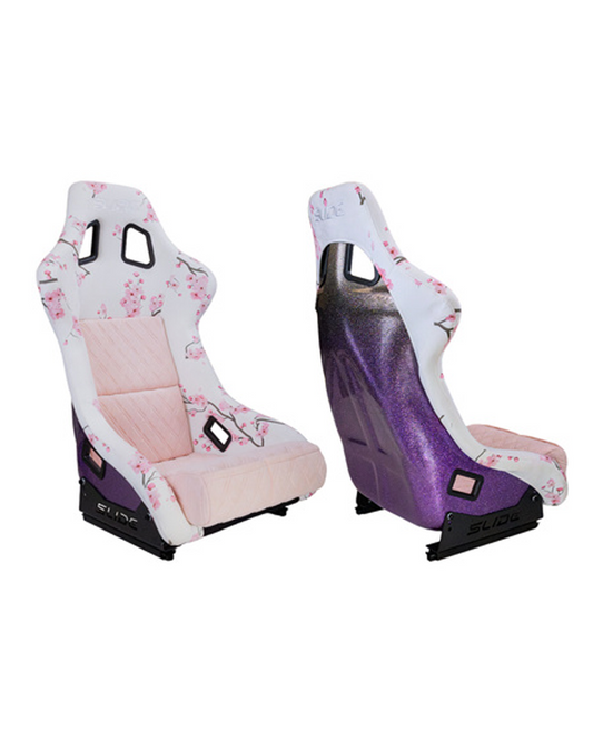 SLIDE - RACING SEAT KS2 Premium Light Pink & Grafic Welur Gradient Glitter