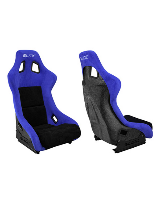 SLIDE - RACING SEAT KS2 Premium Black & Purple Suede Black Glitter