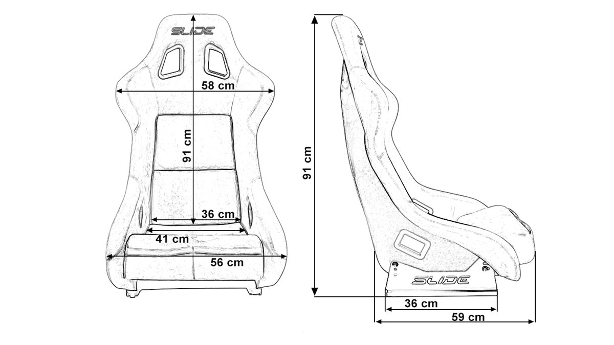 SLIDE - RACING SEAT KS2 Premium Red Welur & Gradient Glitter