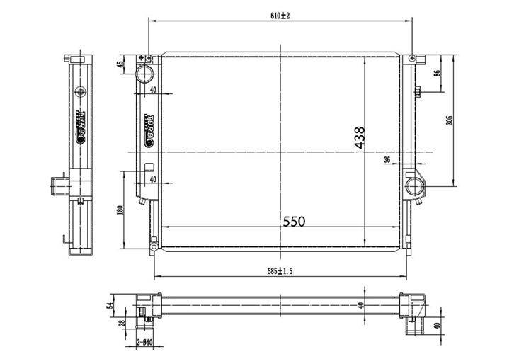 TurboWorks - Racing radiator BMW E30 E36 2.5 TDS M3