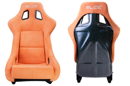 SLIDE - RACING SEAT KS2 Premium Dark Orange Welur & Moonlight Glitter