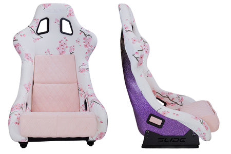 SLIDE - RACING SEAT KS2 Premium Light Pink & Grafic Welur Gradient Glitter