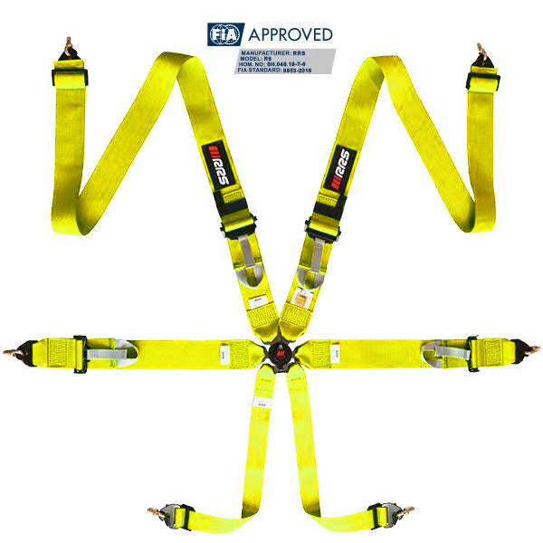 RRS - FIA R6 2.9 KG HARNESS (6PTS) DIFFERENT COLORS