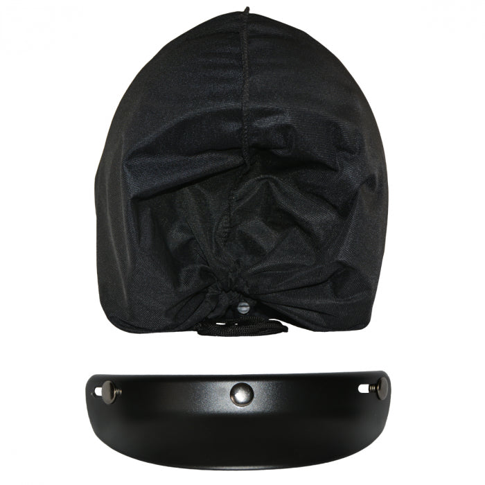 RRS - LEASURE OPEN FACE CE 22-05 GLOSS BLACK HELMET