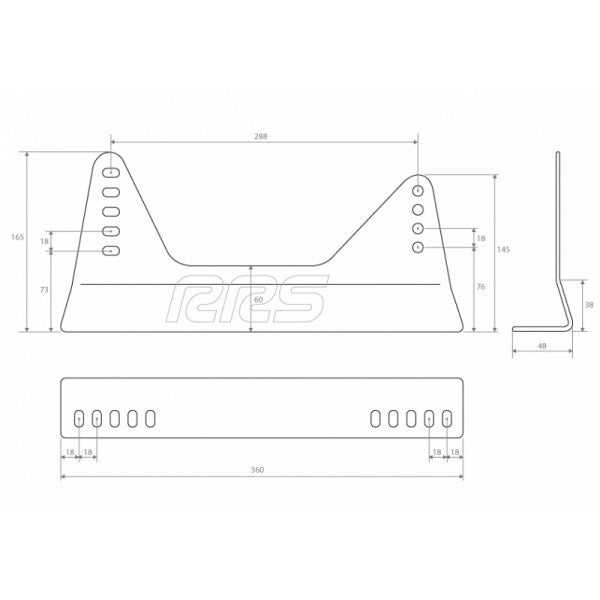 RRS - STEEL SEAT MOUNTING BRACKETS (FOR 1X SEAT)